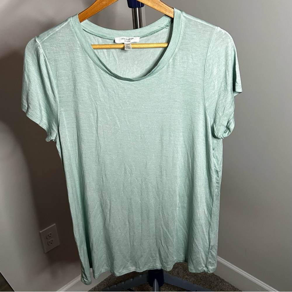 Cable & Gauge (studio) Relaxed Light Green Short Sleeve Tee
